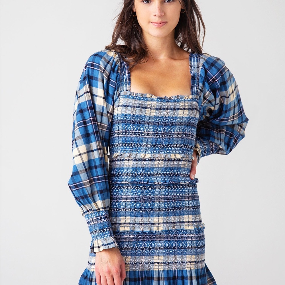 Blue plaid love shack fancy dress